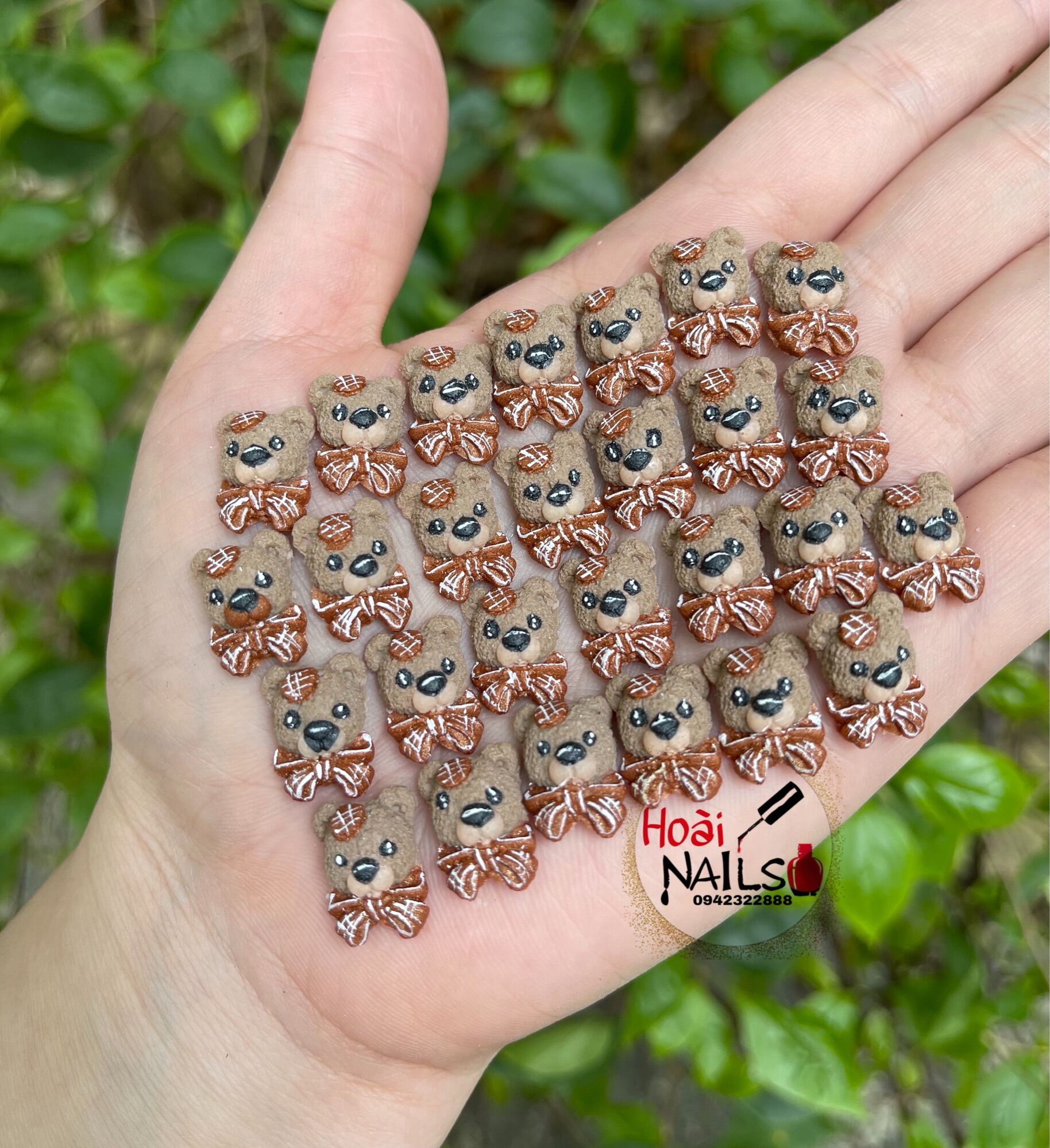 Gấu bột gắn móng siêu đáng yêu ( 1 con)