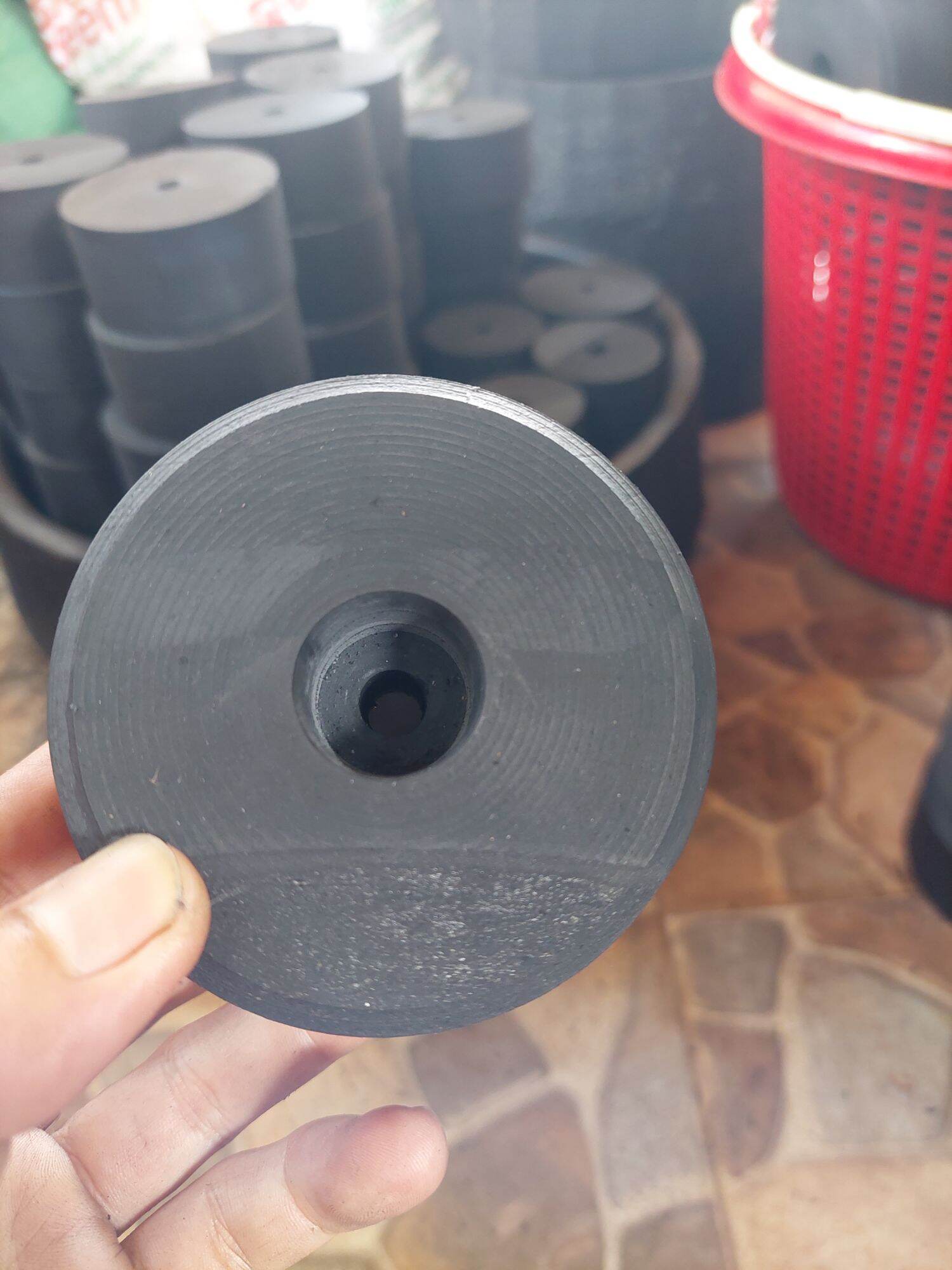 COMBO 4 CÁI CAO SU PHI 60mm CAO 40mm LỖ 10mm