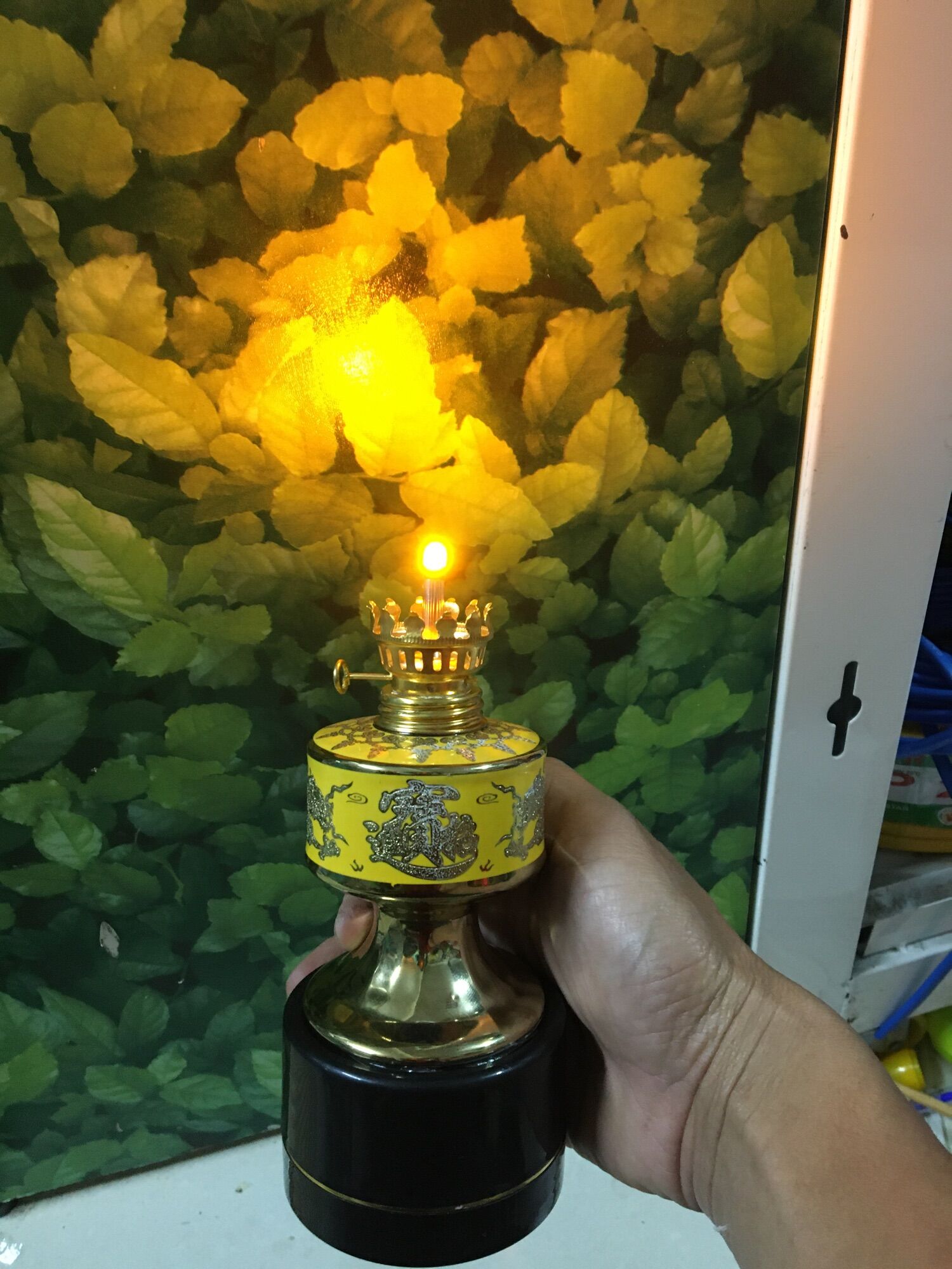 Đèn thờ dùng pin Kim Sa cao cấp hàng đẹp