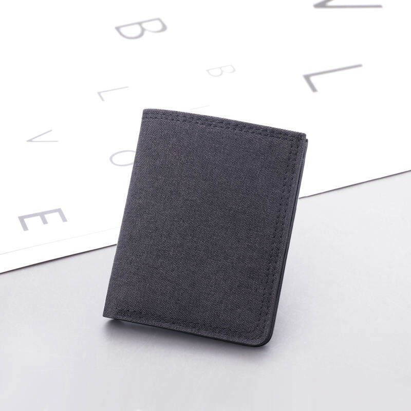 Nam Ví Da Vải Bạt Mini Đơn Giản Ví Tiền Kiểu Nam Ví Tiền Ngắn Siêu Mỏng Giấy Phép Lái Xe Nhật Hàn Ví Tiền Vải Oxford