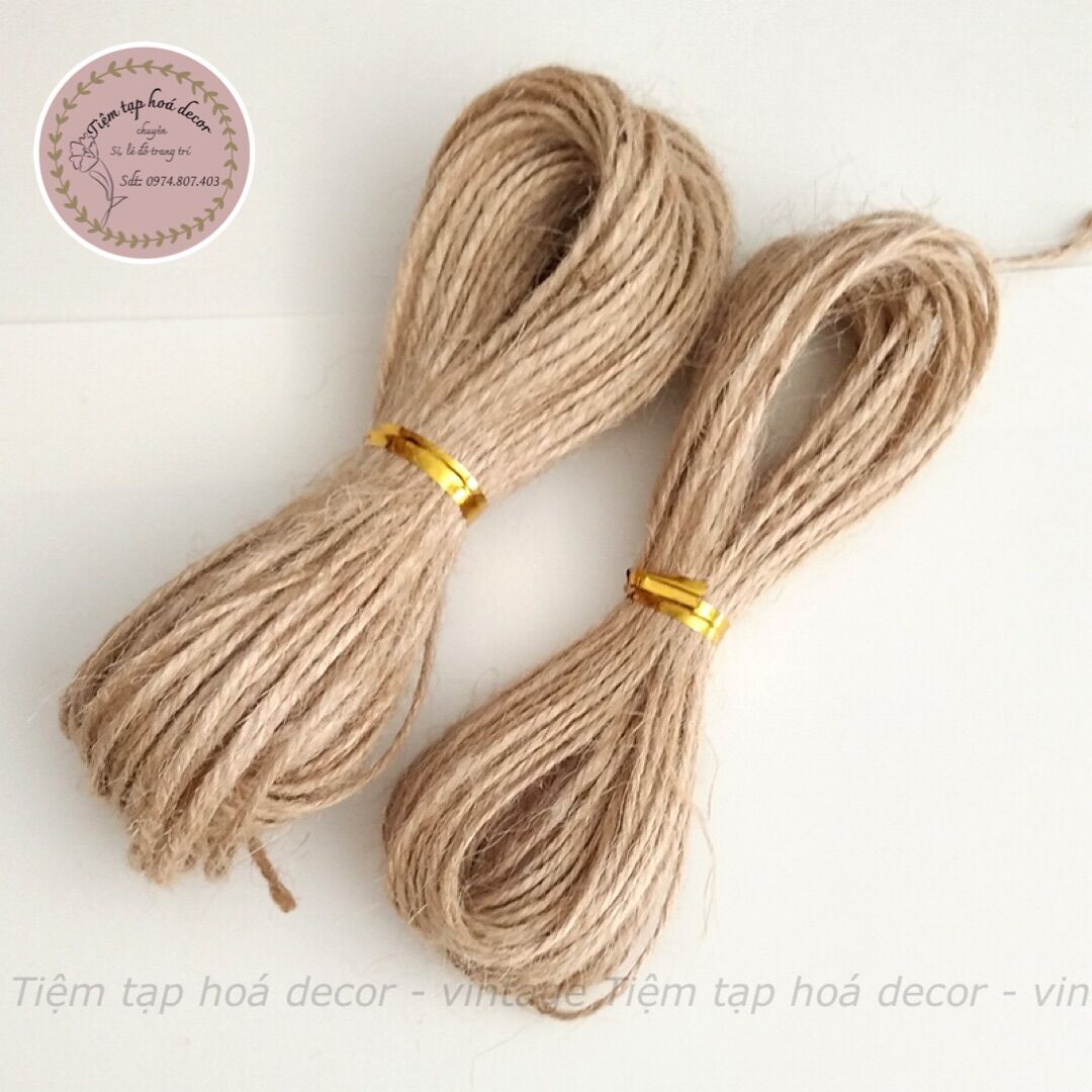 Dây thừng gai dây sơ dừa trang trí size 3mm dài 5 mét