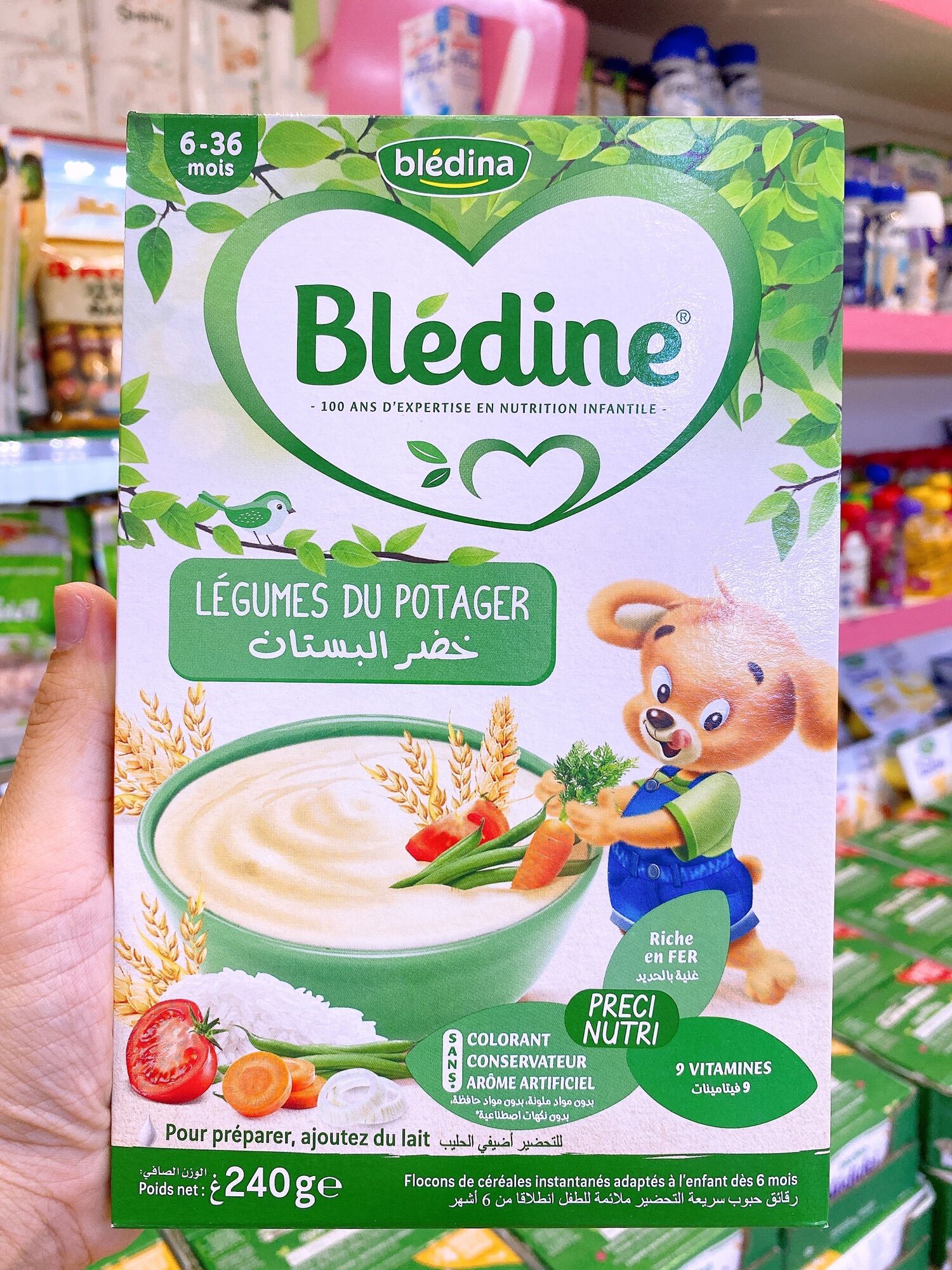 Bột ăn dặm bledina vị mặn cho bé từ 6 tháng tuổi