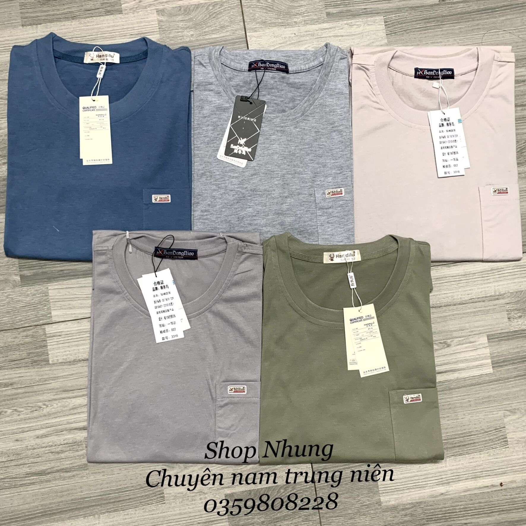 Áo thun Nam Trung Niên Tặng Bố
