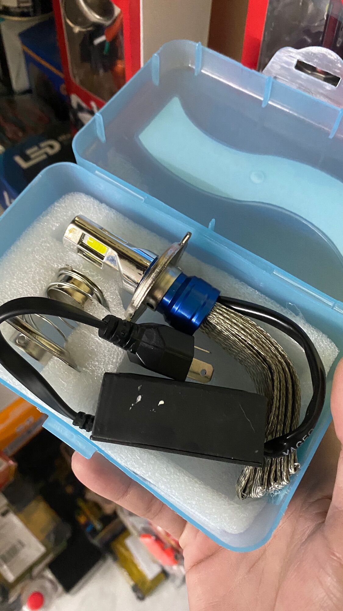 đèn led 6 tim 60w gắn xe máy - ô tô