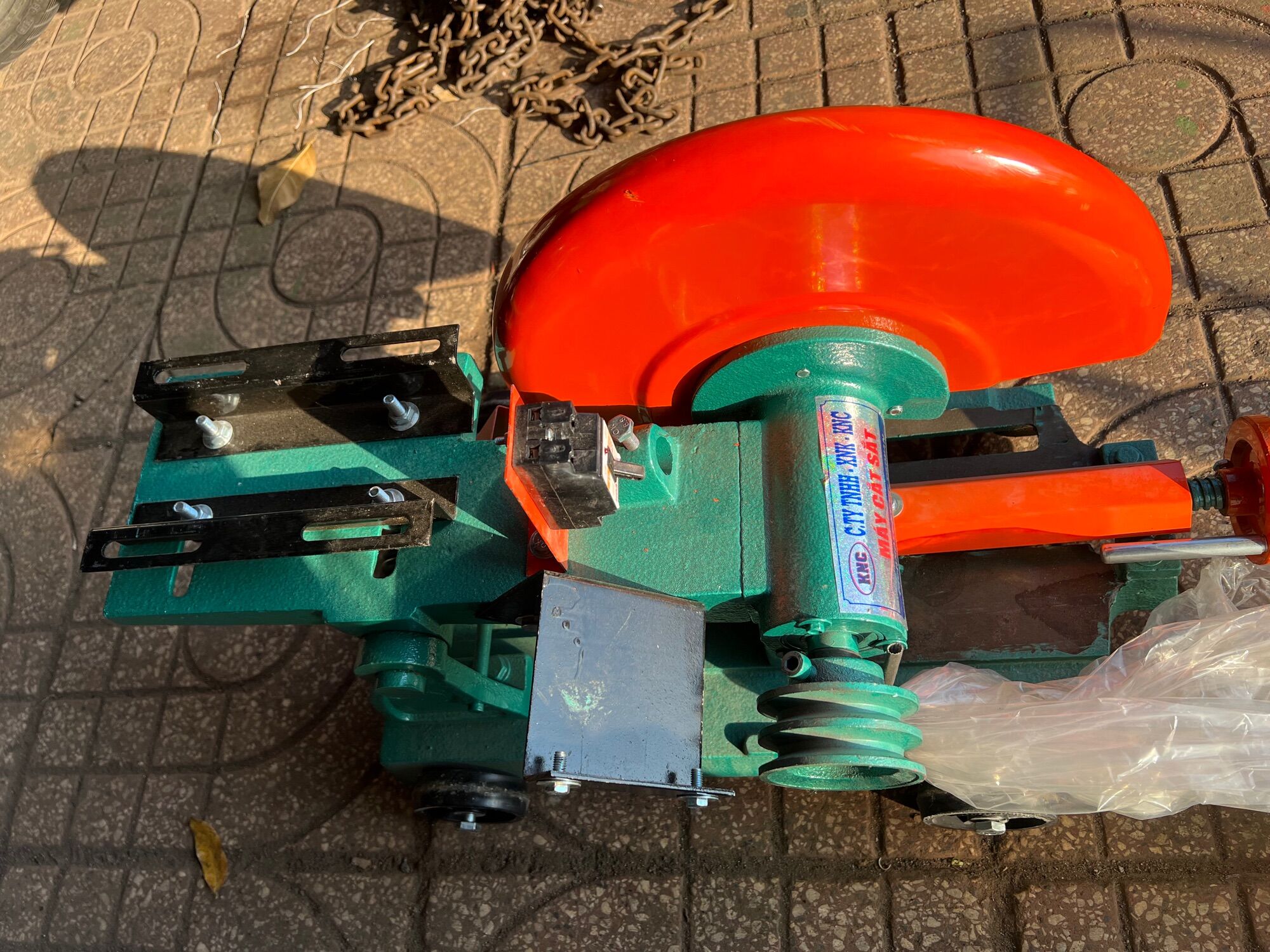 Máy cắt sắt 3tấc5 ( loại dày,khung chưa có moteur)
