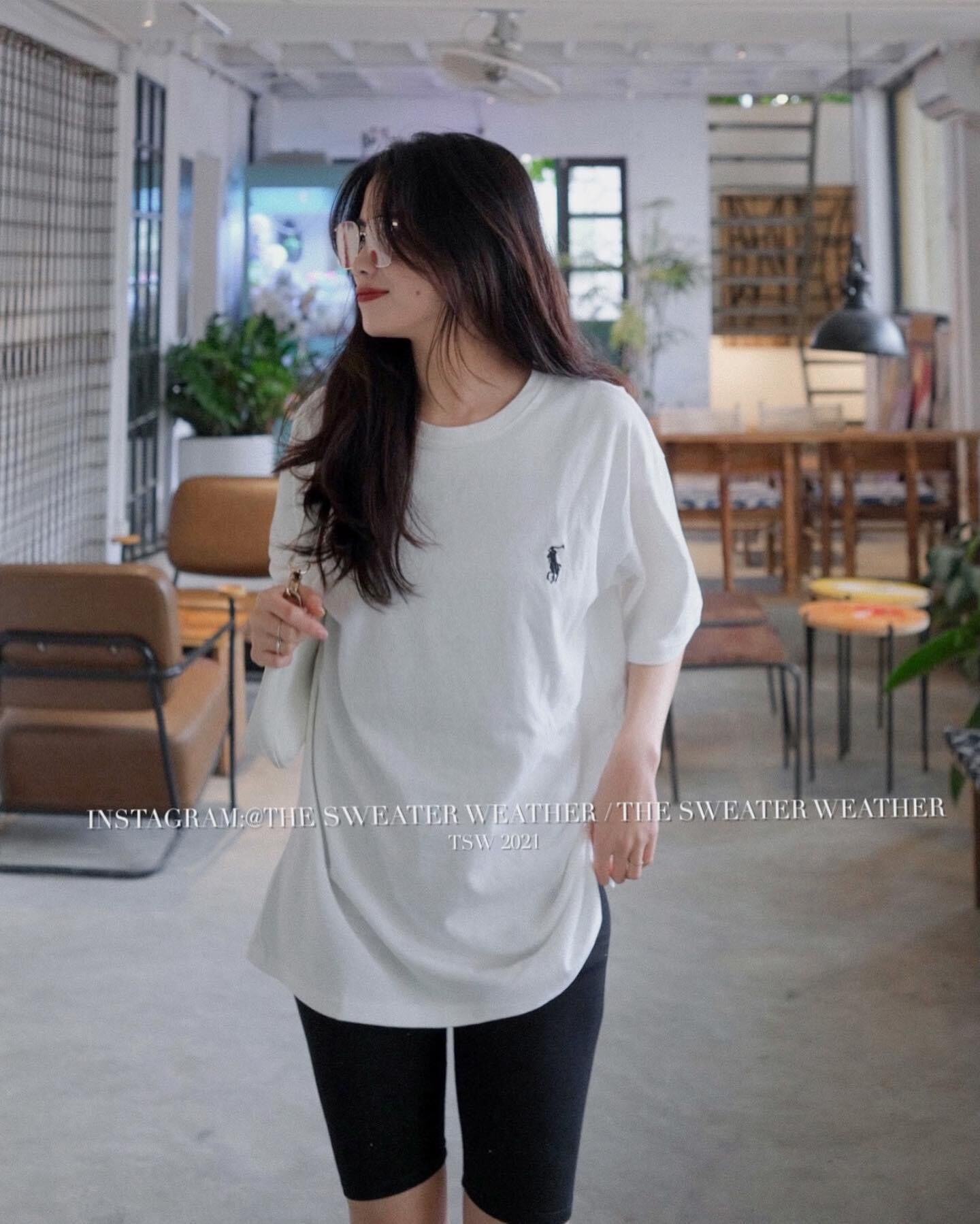 (Ảnh thật) Áo phông thêu hình nhỏ basic oversize the.sweaterweather TSW