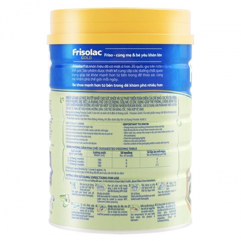 Sữa bột Frisolac Gold số 2 900g