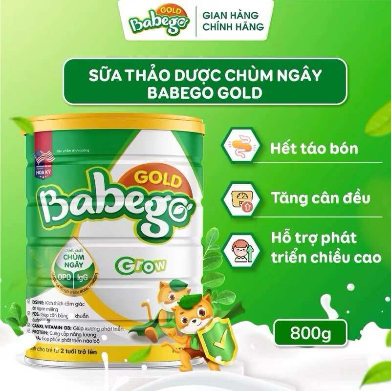 Sữa thảo dược chùm ngây BABEGO