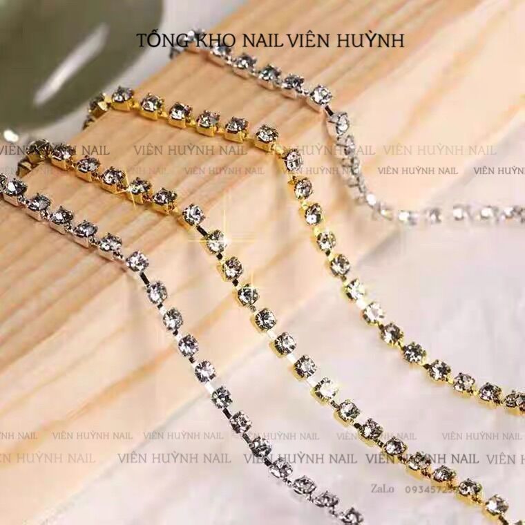 Dây xích nail , dây xích đá trang trí móng ( 50 cm)
