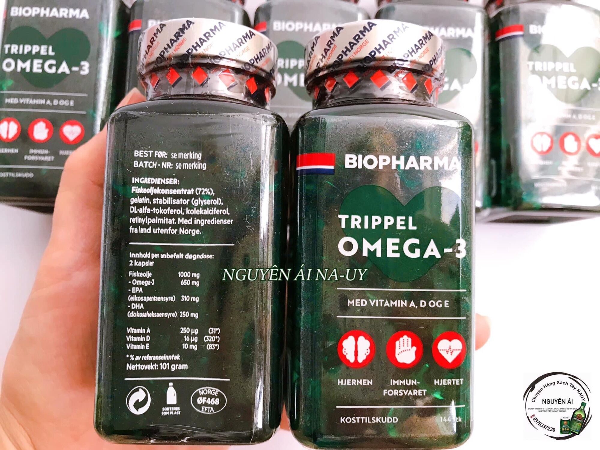 [MẪU MỚI ]Dầu Cá Omega3 Hiệu Biopharma Của Nauy [Hôp/144Viên]