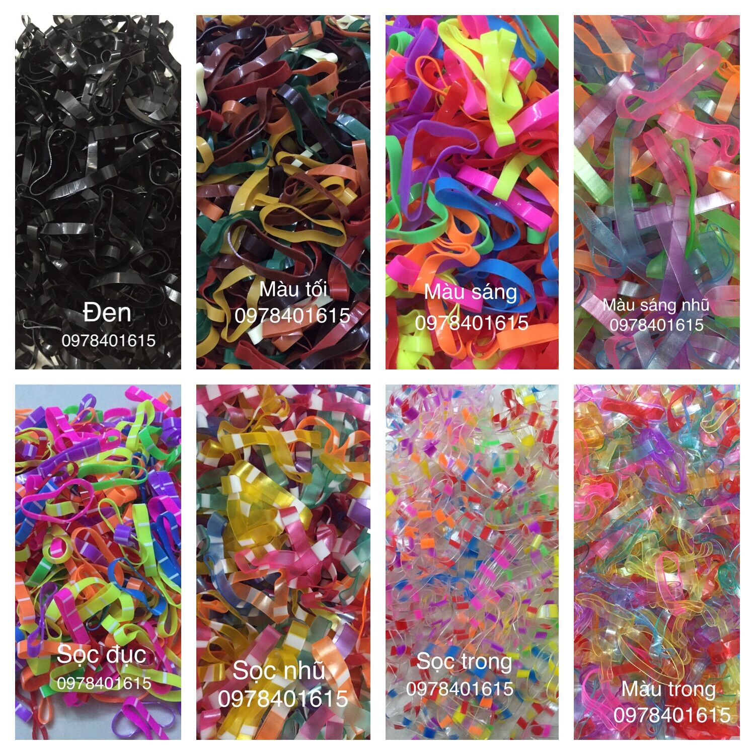 THUN CỘT TÓC ĐỦ MÀU 1KG - T120