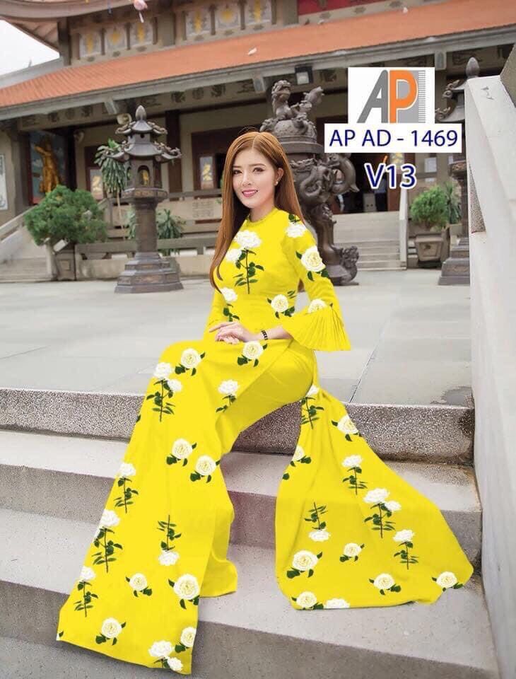Vải áo dài in hoa hồng trắng