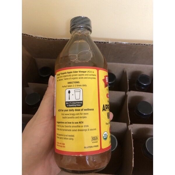 Dấm táo hữu cơ Bragg Mỹ 473ml