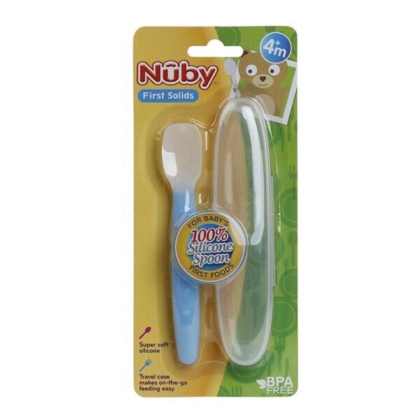Thìa Nuby ăn dặm silicon cao cấp