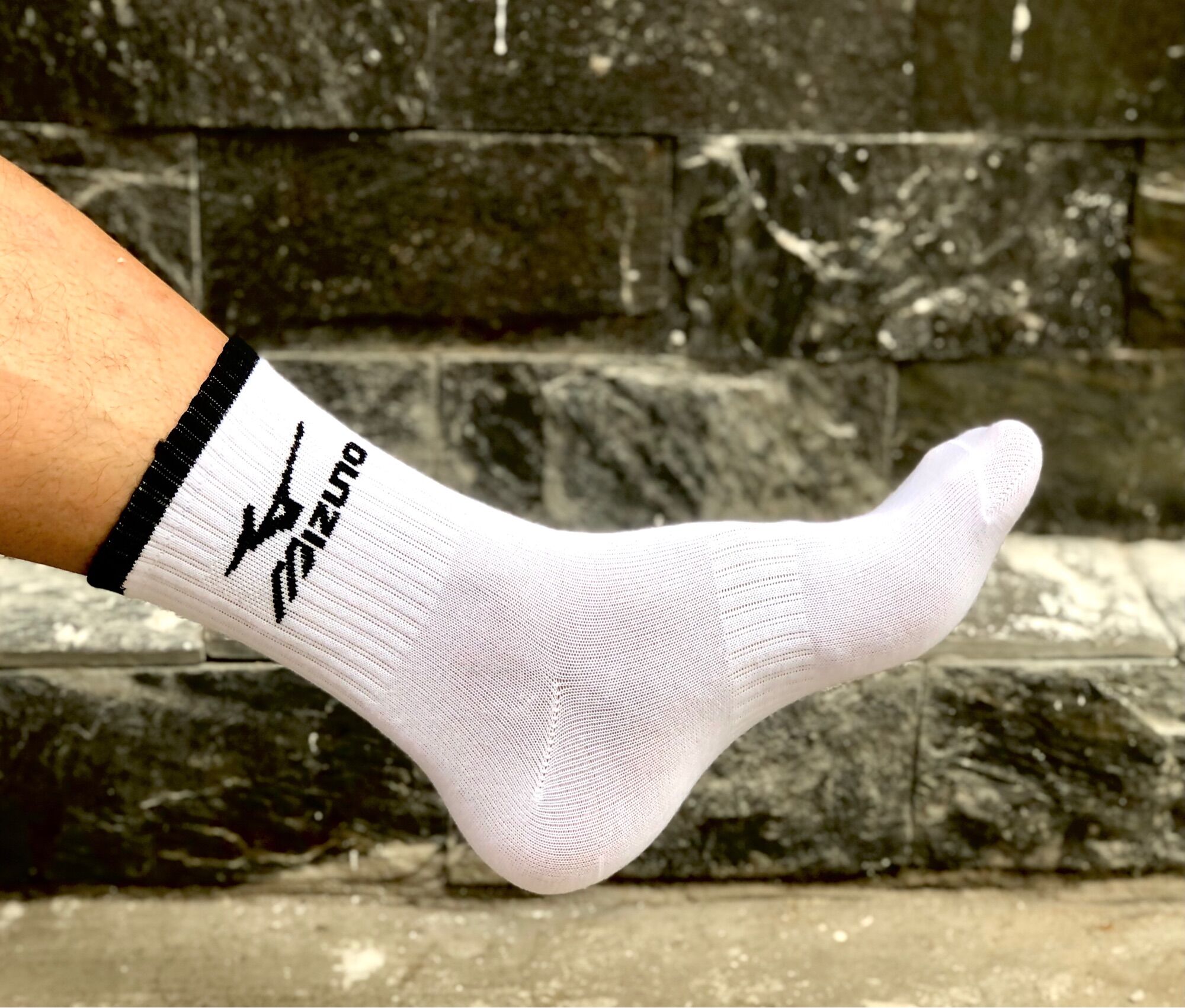 Vớ Mizuno (trơn vs đen)-Vớ dệt kim cao cấp, hình ảnh thực tế