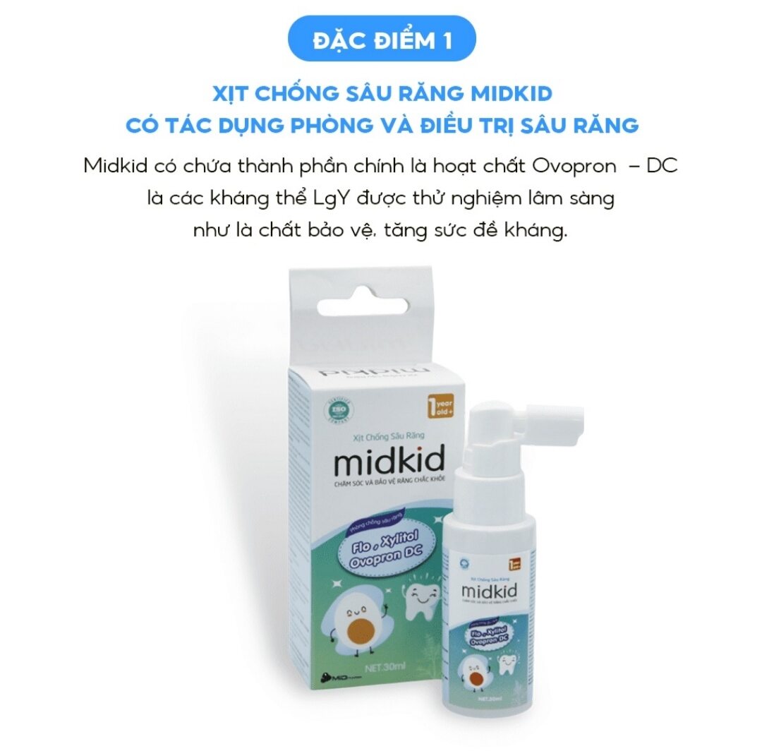 XỊT CHỐNG SÂU RĂNG MIDKID