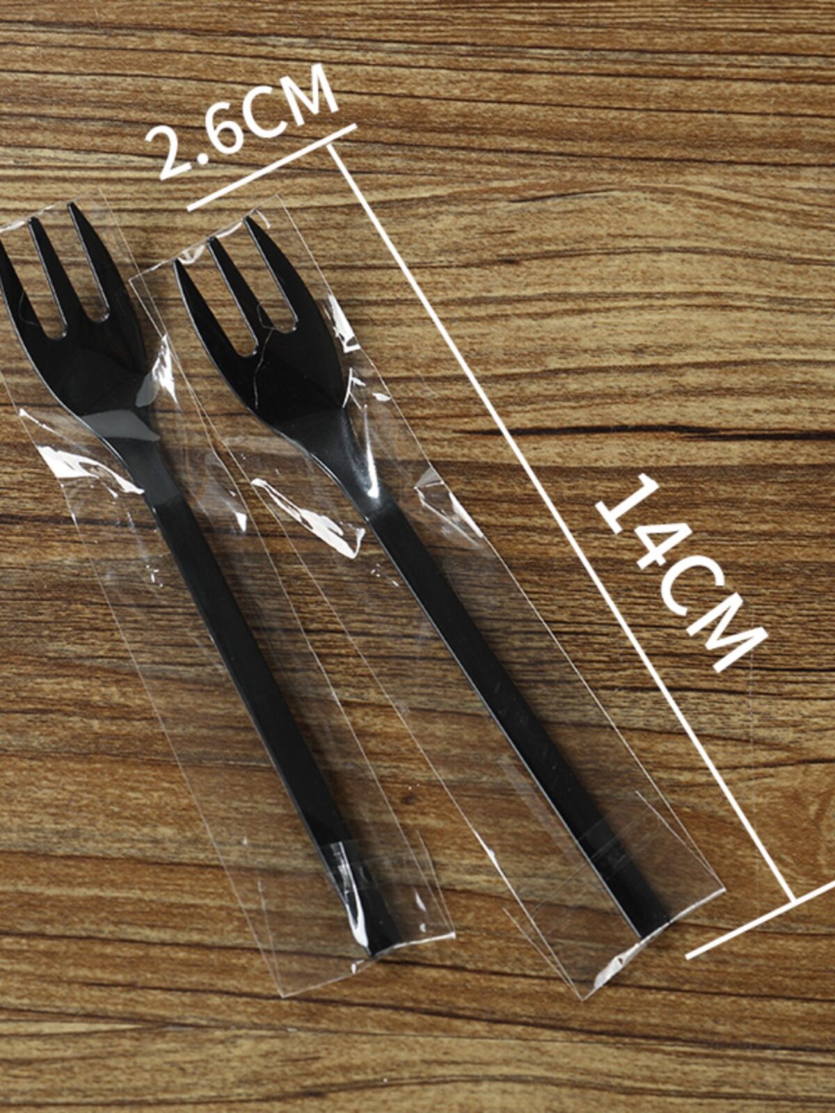 Disposable Color Fork Thick Individual Package Wheel Cap Fruit Fork Cake Fork Tridentate Fork 100 Pieces Mounted