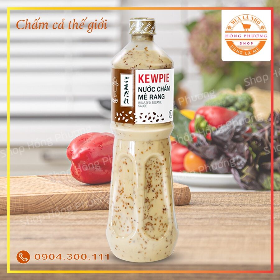 Nước Chấm Mè Rang chai to 1 lít - Chính hãng Kewpie Nhật Bản