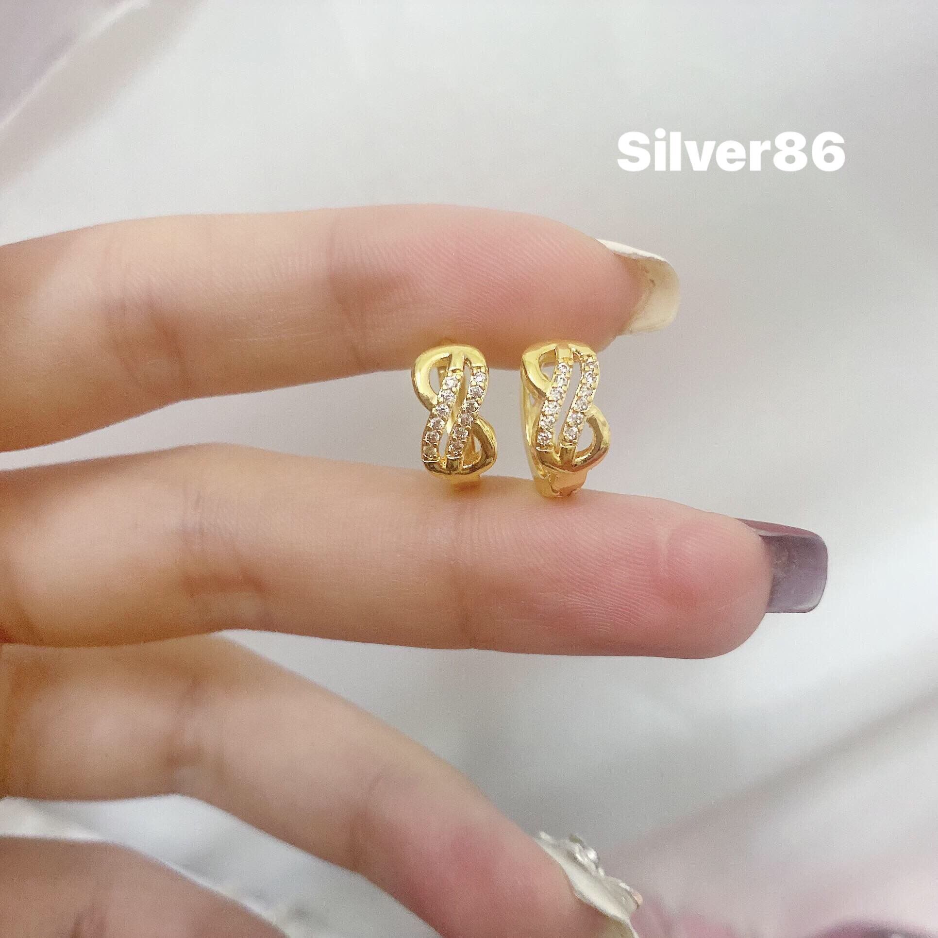 Bông tai nữ mạ vàng 18k