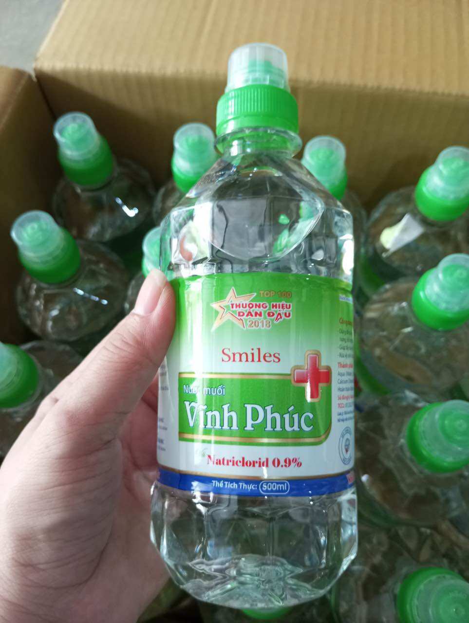 Chai Nước muối sinh lý 0.9% , chai 1000 mL