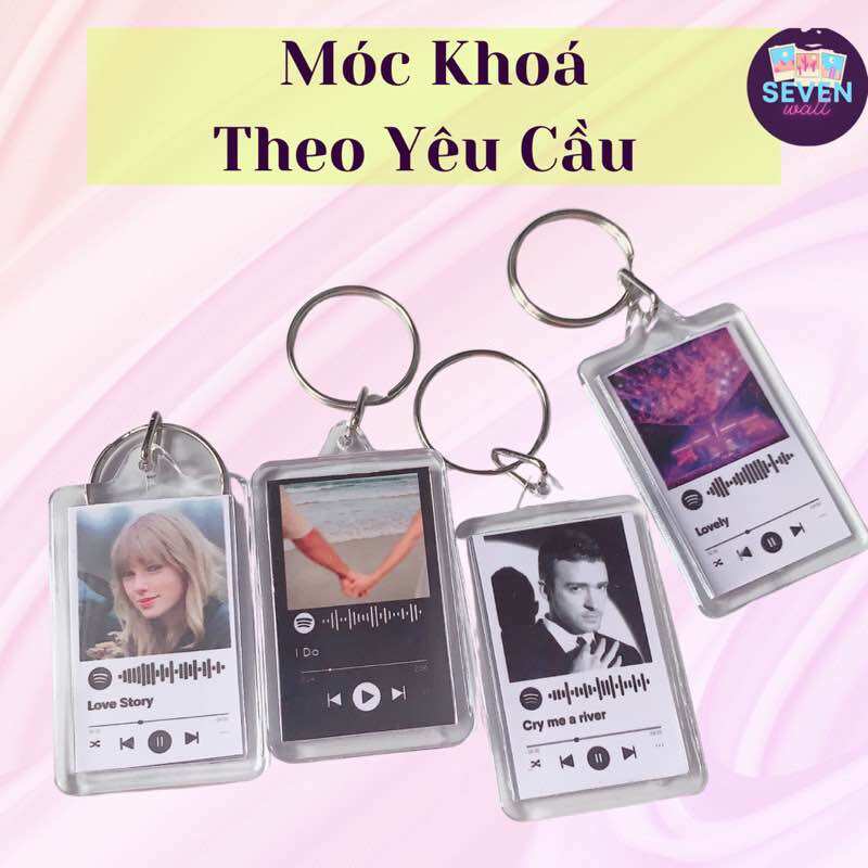 Móc khoá in ảnh theo yêu cầu - custom keyring spotify in ảnh theo yêu cầu