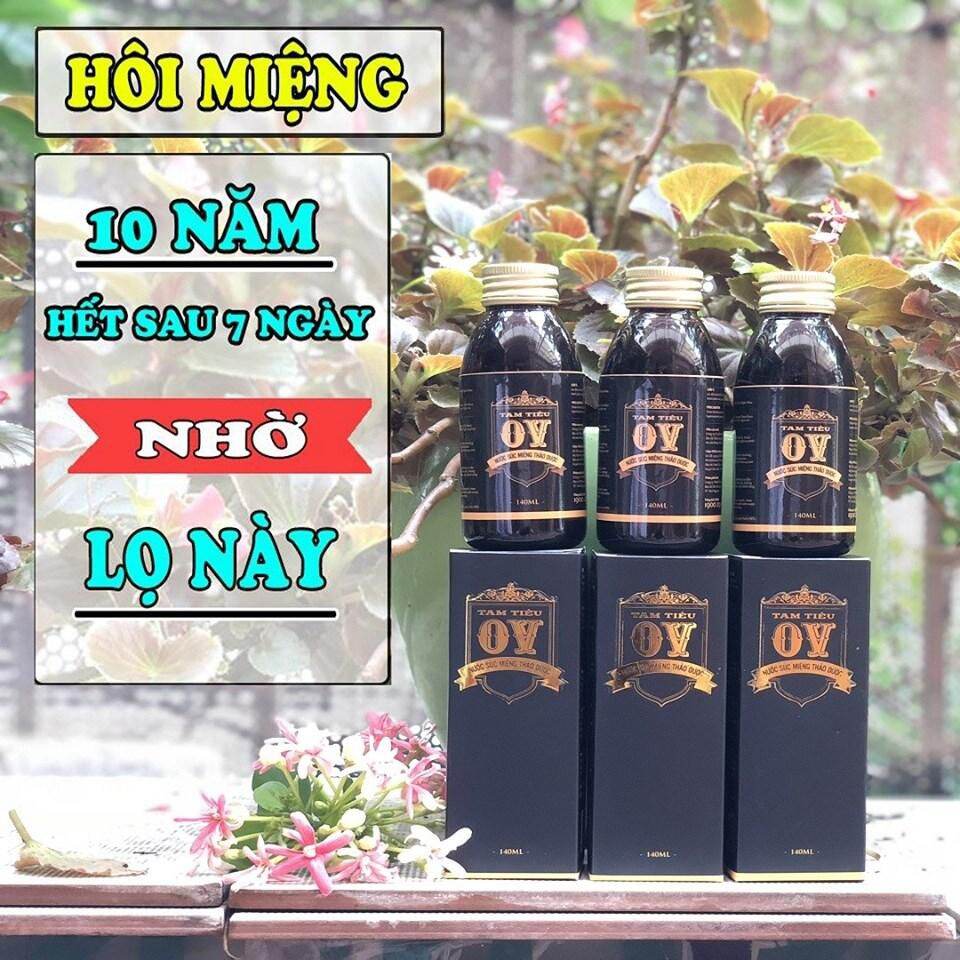 Combo 3 Tam Tiêu OV (2 Lọ dạng nước, 1 lọ dạng viên) - Không lo hôi miệng