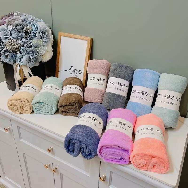 khăn tắm Hàn quốc 70*140cm .siêu thấm hút, mềm mịn 300 gam