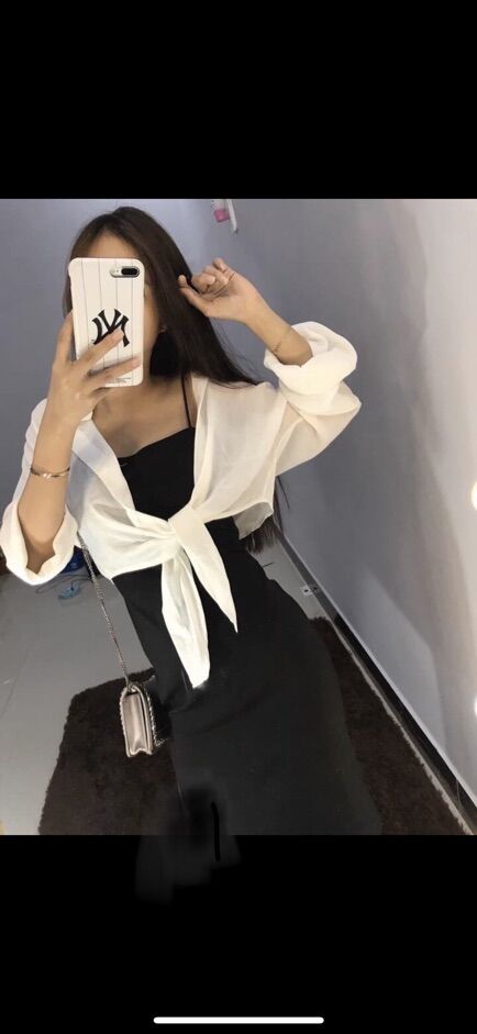 ÁO KHOÁC VOAN CỘT EO MỎNG MANH DỄ PHỐI AB5
