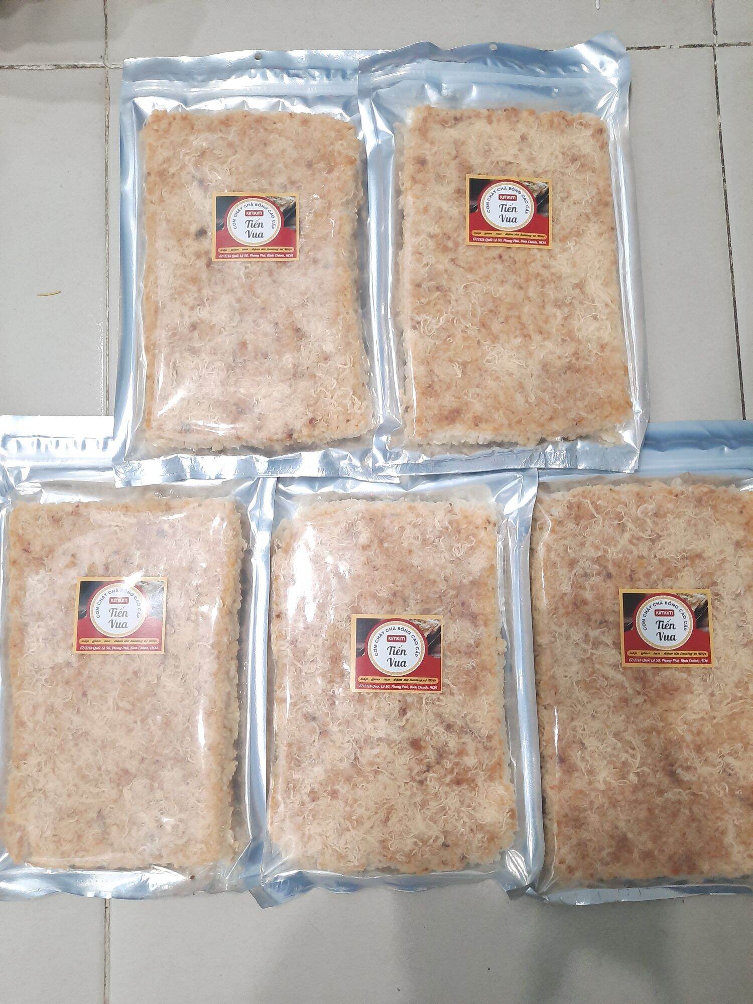 Combo 5 bịch Cơm cháy chà bông cao cấp Tiến Vua( 5 bịch× 200g)