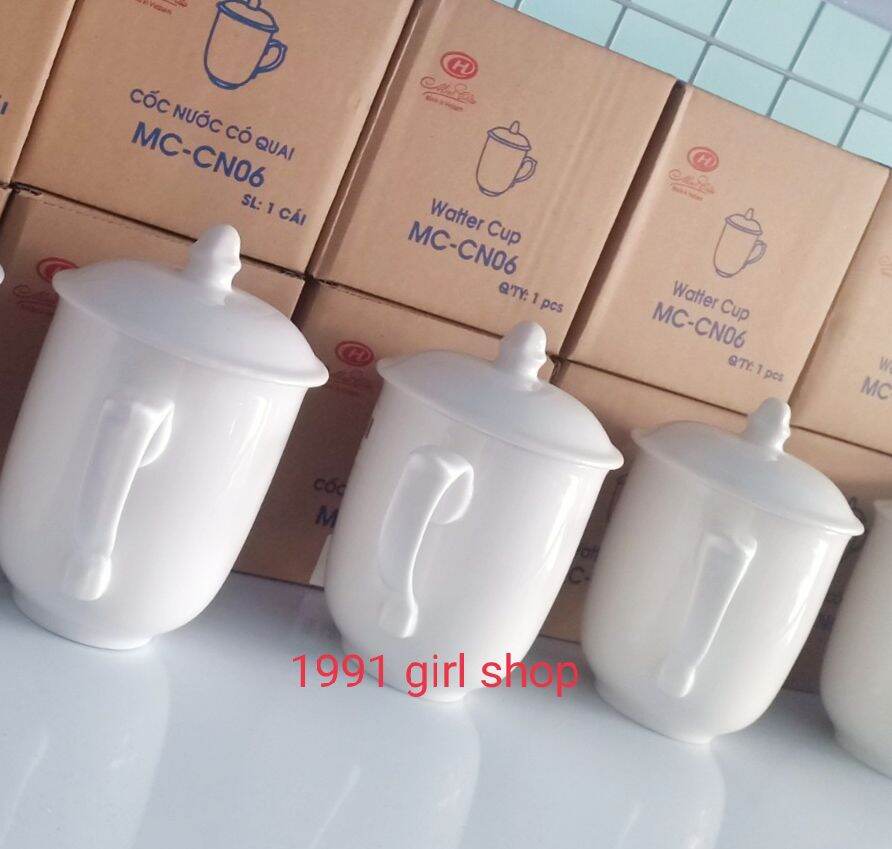 Ly sứ cao cấp Minh Châu có nắp