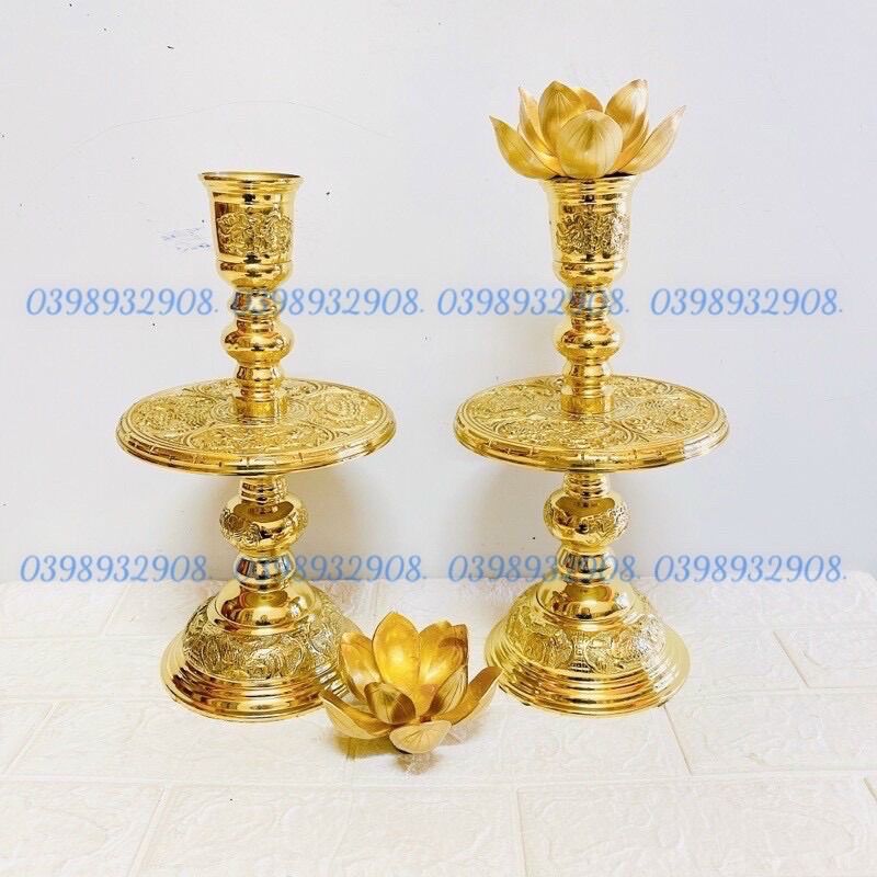 ĐÔI NẾN ĐỒNG CAO 38 CM  CHẤT LIỆU BẰNG ĐỒNG 💯