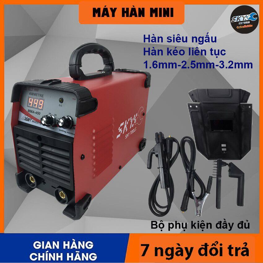 Máy hàn điện tử mini mmâ230. máy hàn que 1.6 và 2.5 ly kéo liên tục.
