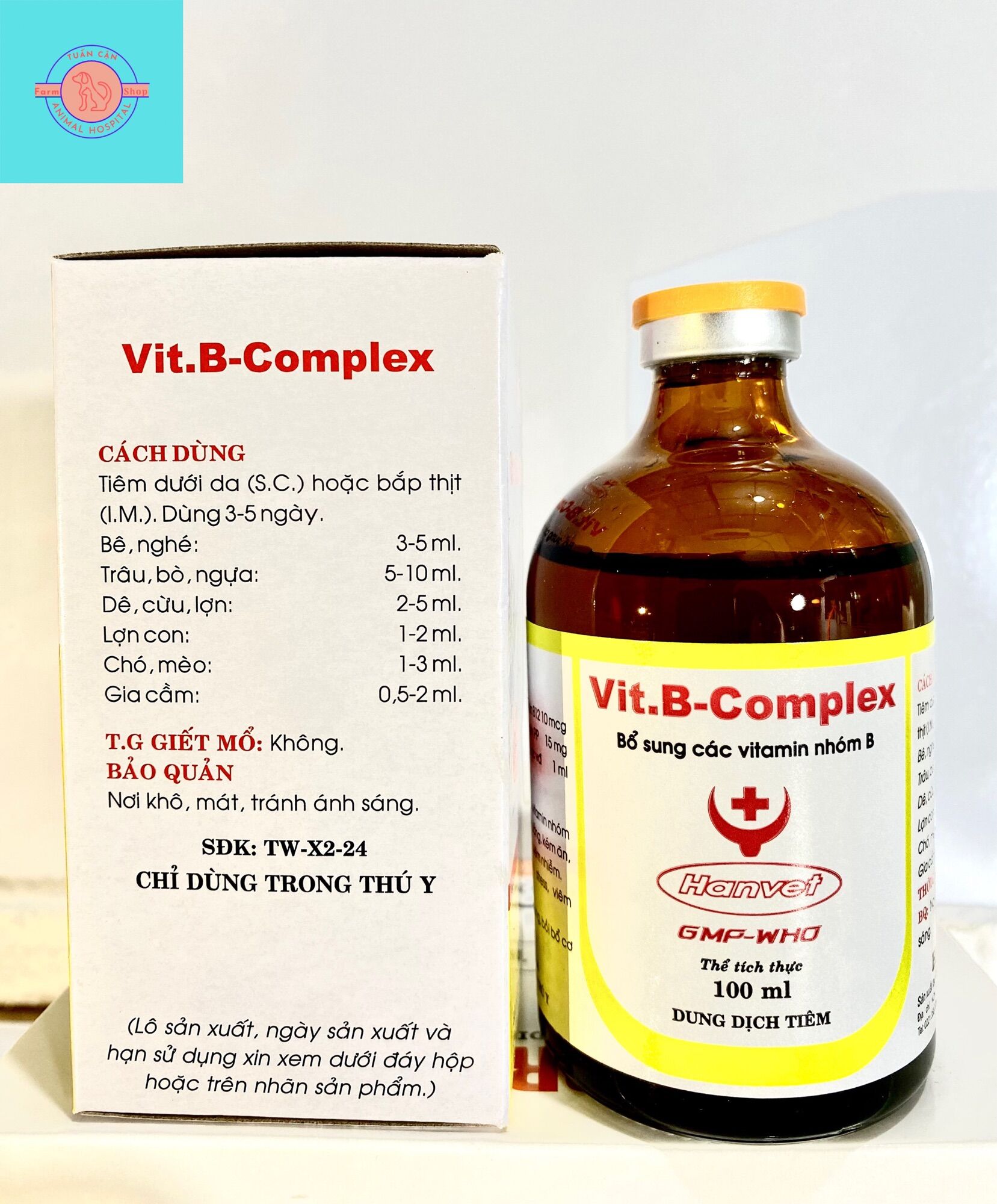 Bcomlex (100ml) Enhances Health and Increases Appetite for Use in Veterinary Medicine.