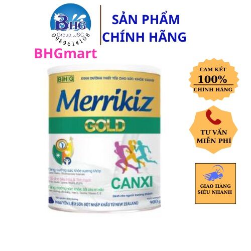 Sữa Bột Merrikiz canxi 900g