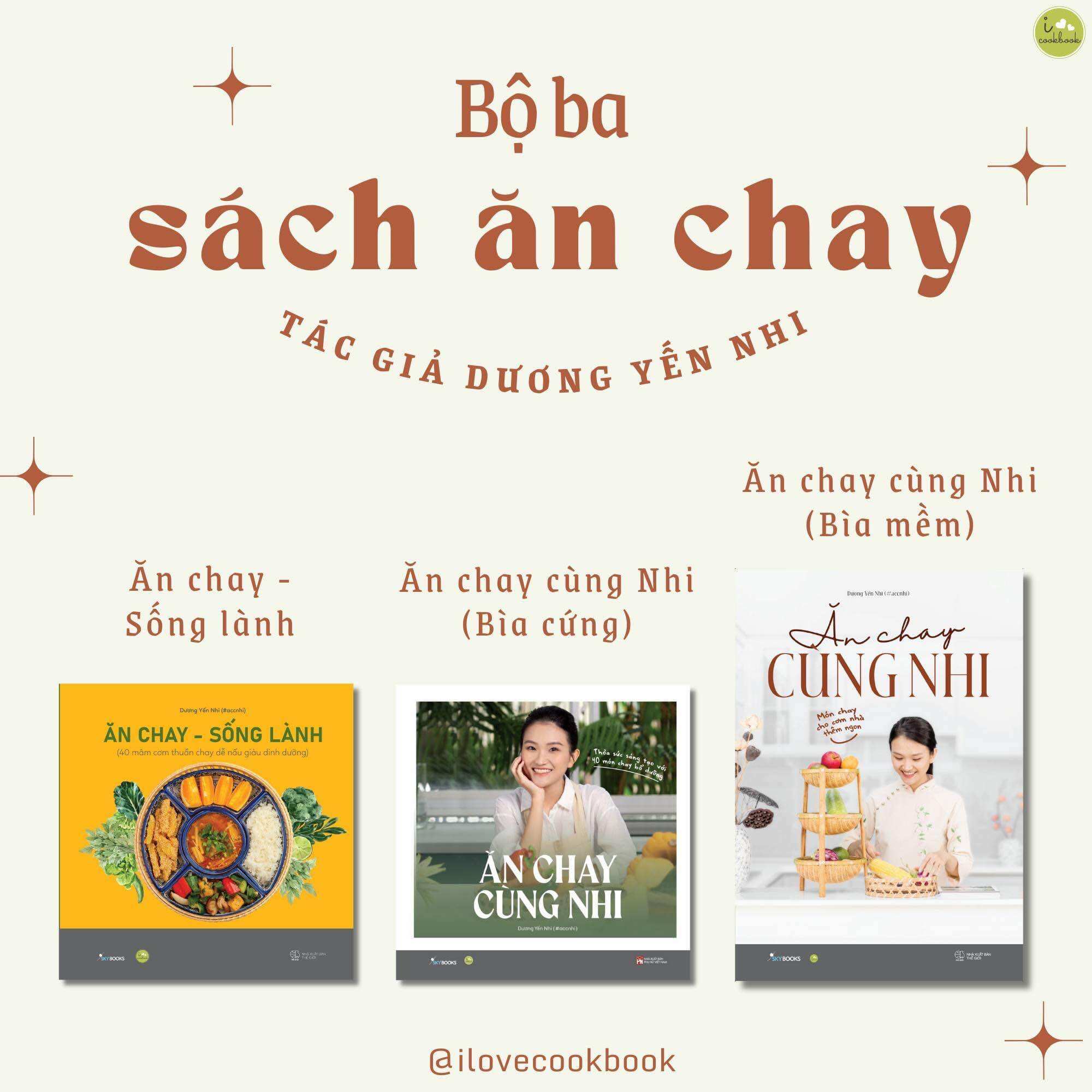 Sách nấu ăn - combo ăn chay cùng nhi - dương yến nhi
