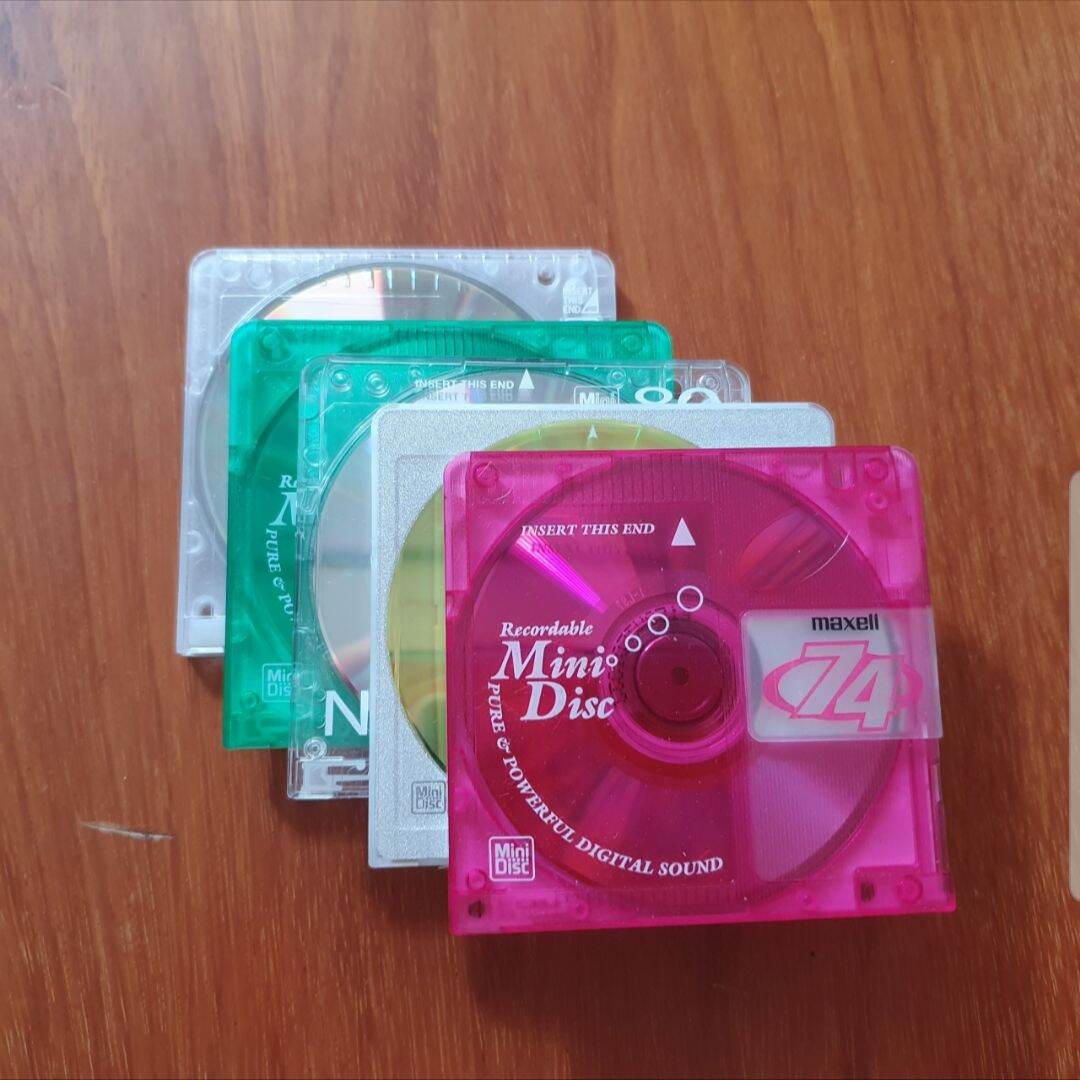 Bộ 5 đĩa md mini disc trắng có hộp