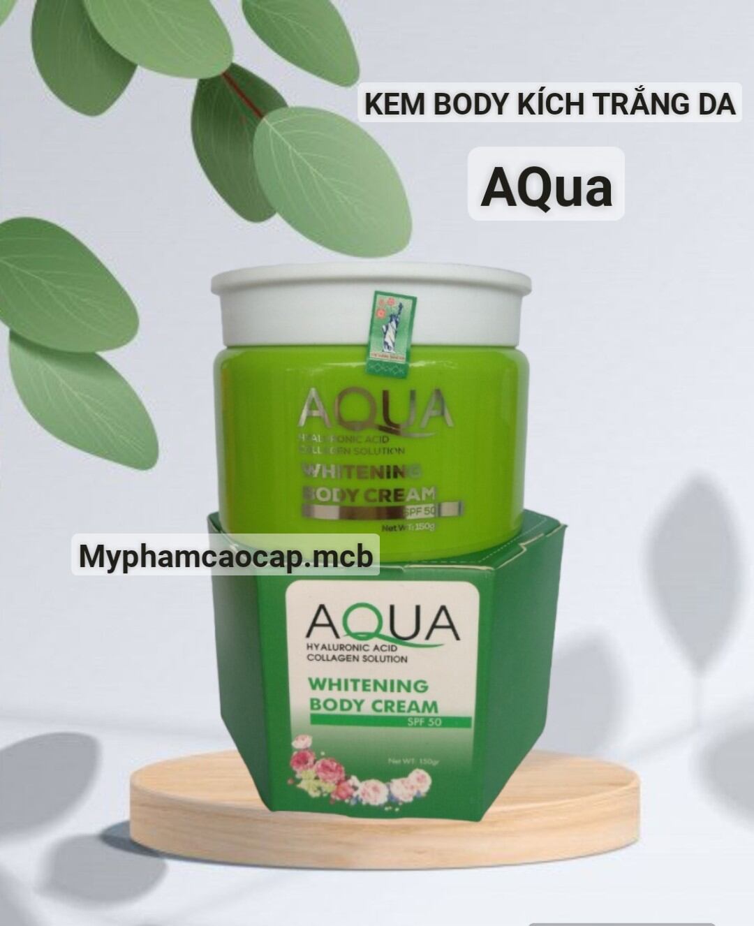 Kem body Aqua dưỡng kích trắng da