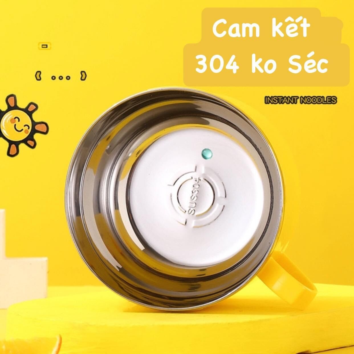 Chén 2 lớp inox 304 3 in 1