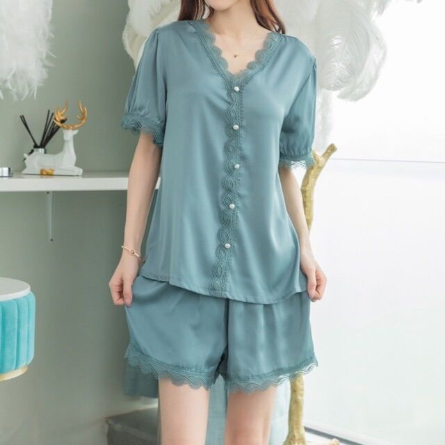 [HCM]Bộ Lụa Phối Ren Cao Cấp Mềm Mát mịn - H99