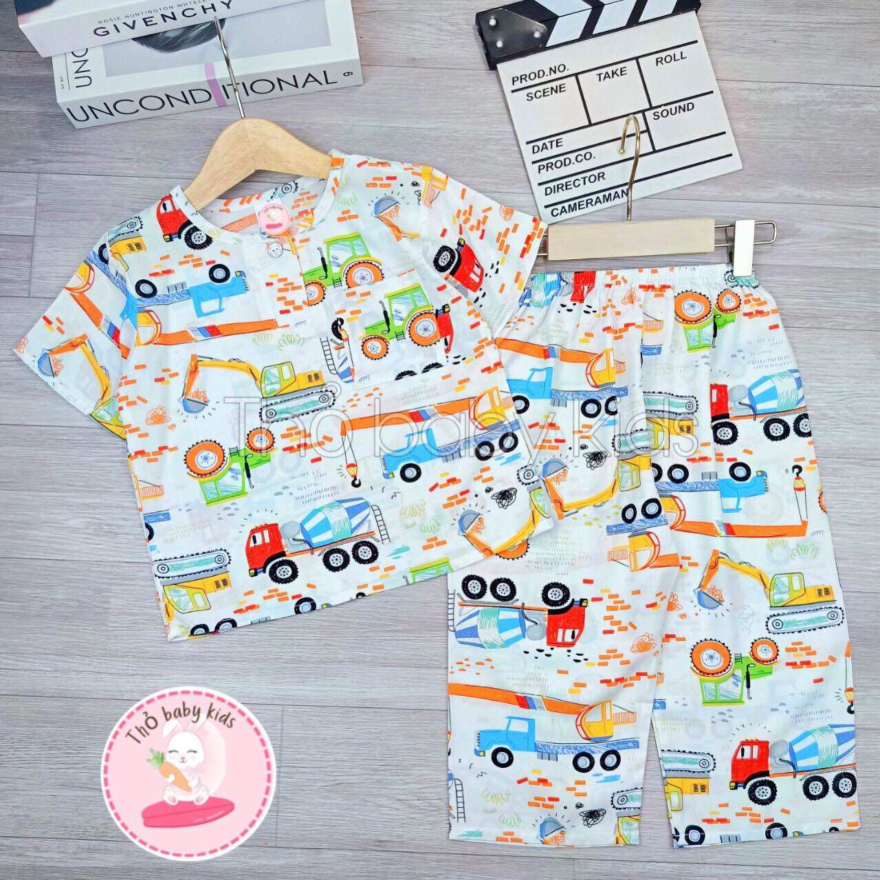 Bộ tole/lanh tay ngắn quần dài trai, bộ tole dài bé trai shop thỏ baby kids
