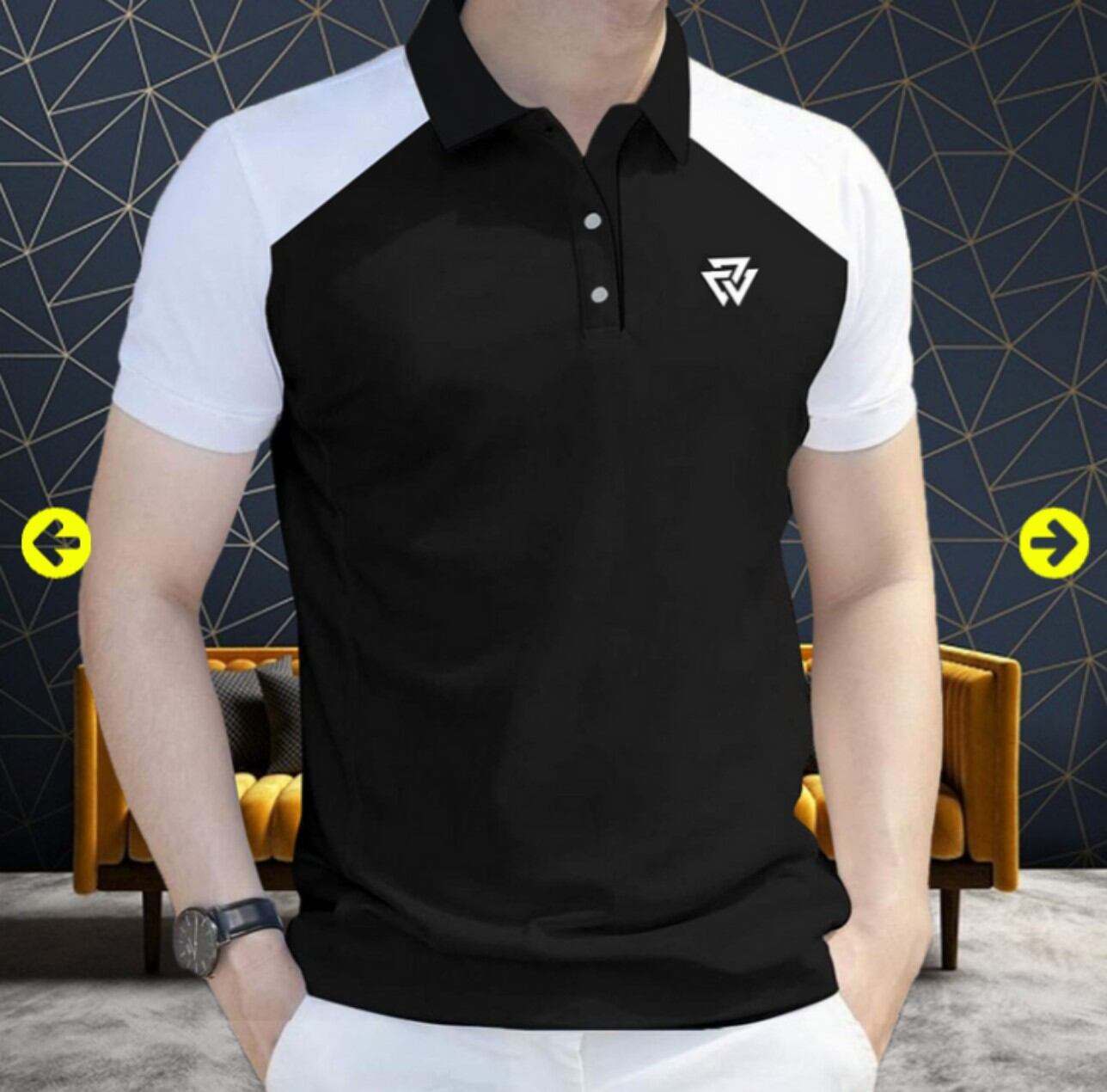 áo thun polo nam phối cao cấp