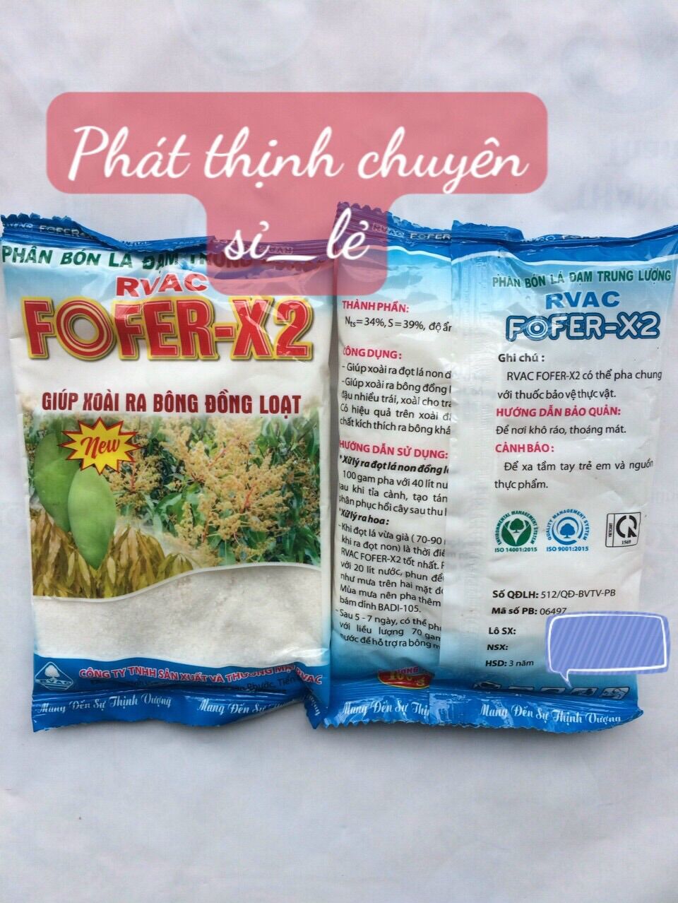 Phân bón xử lý ra hoa xoài - chanh nghịch vụ gói 100g