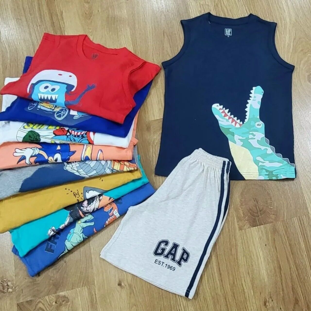 Bộ Ba Lỗ Cotton Bé Trai Size Đại