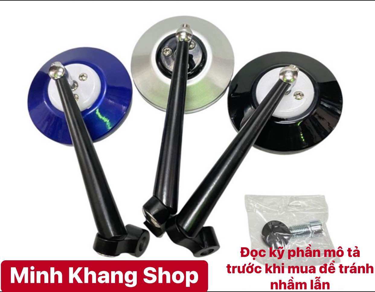 Gương chiếu hậu tròn mặt trắng gắn hầu hết các dòng xe máy)
