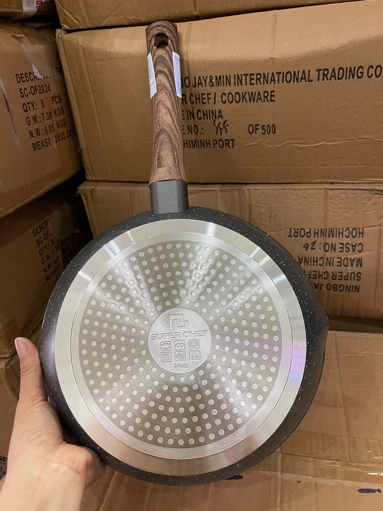 👍💁 CHẢO VÂN ĐÁ SUPER CHEF SIZE 24cm ĐÁY TỪ 👍