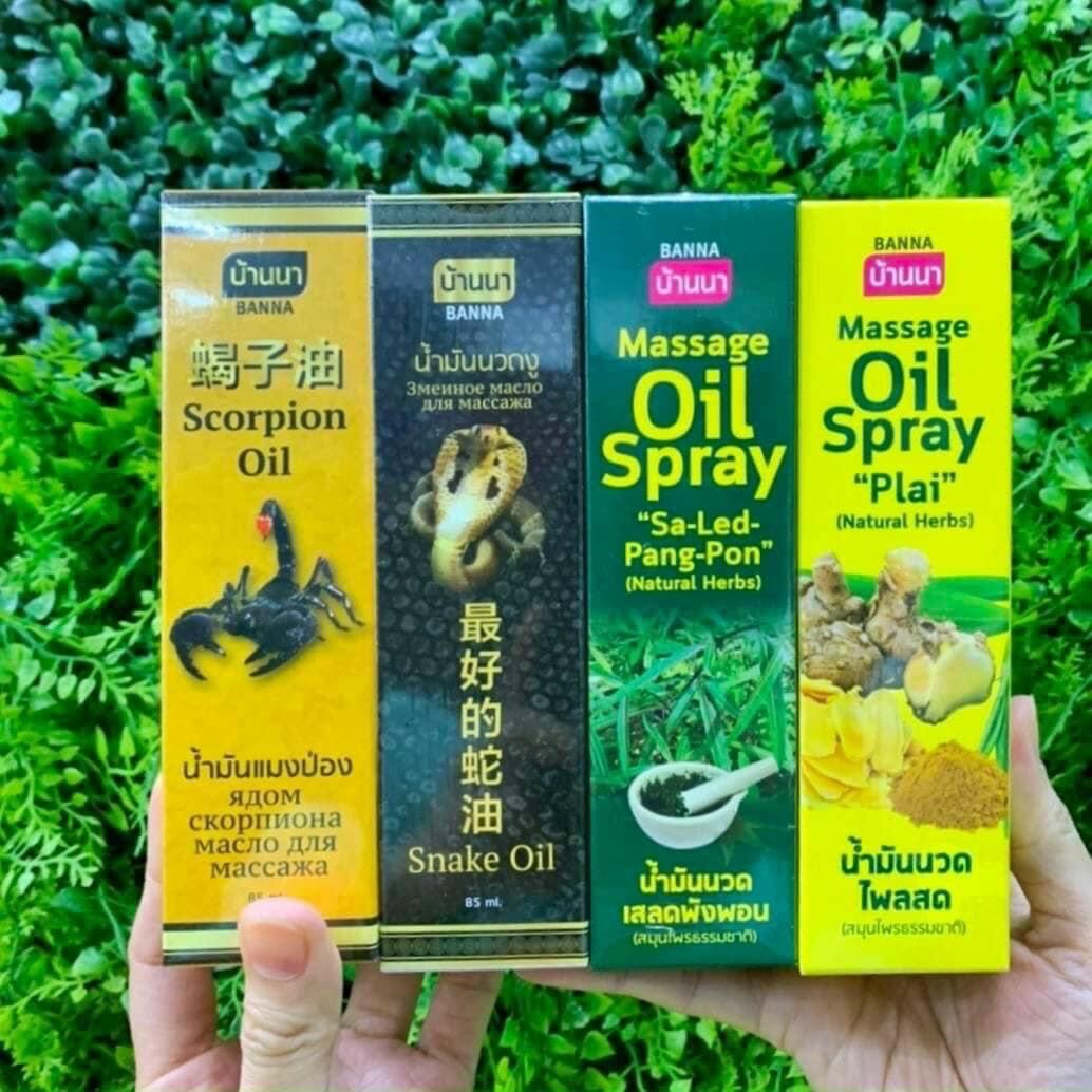 dầu nóng xoa bóp dạng xịt thái lan chai 85ml
