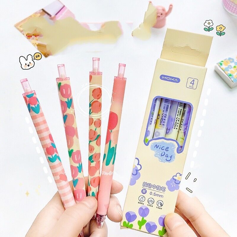 Set 4 bút bi Moka cute