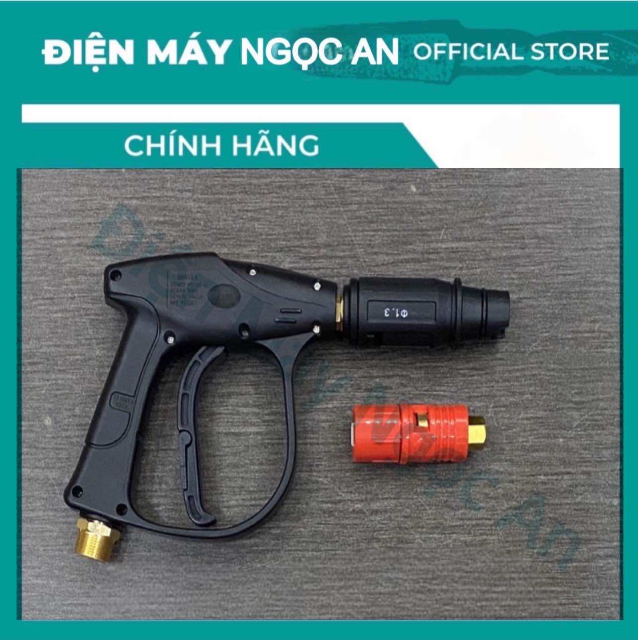 Súng rửa xe áp lực cao ren 22mm tặng kèm béc mỏ vịt