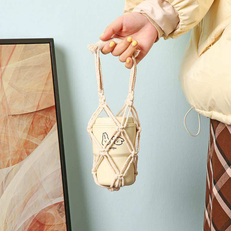 Dây treo bình nước, dây đựng bình nước mang đi thắt macrame
