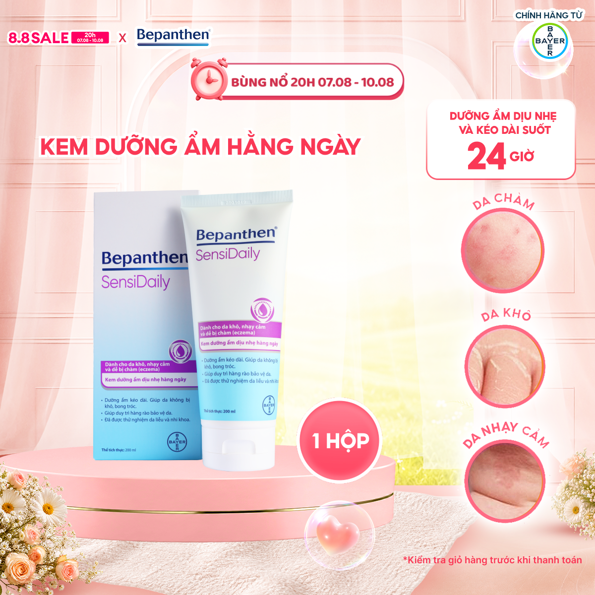 Kem Dưỡng Ẩm Hằng Ngày Bepanthen Sensidaily 200ml
